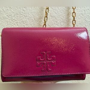 Tory Burch Fuchsia Patent Leather Clutch